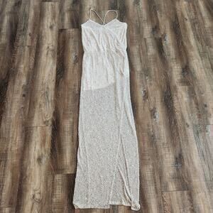Elegant Cream Maxi Dress